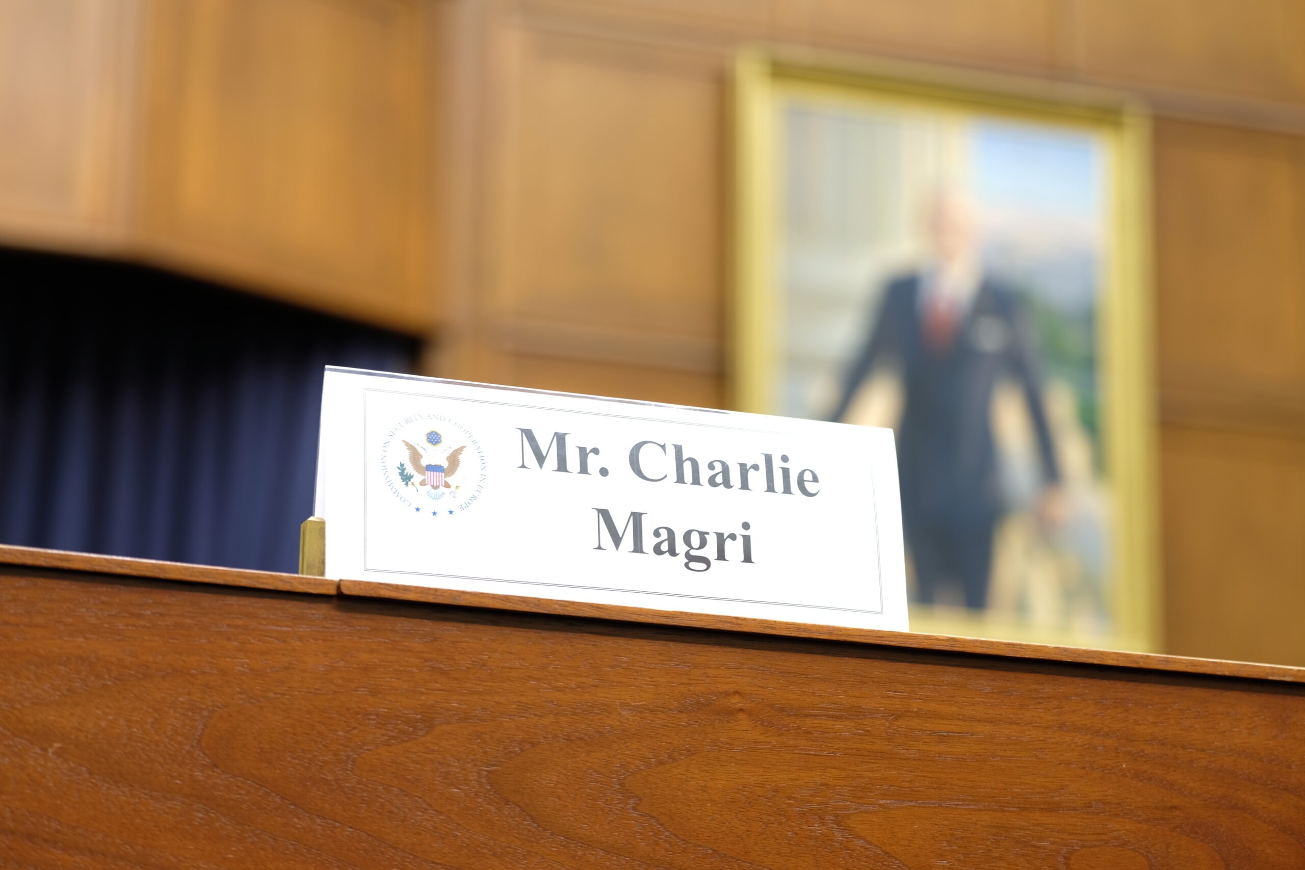 Charlie Magri briefs U.S. Helsinki Commission on INTERPOL abuse and the TRAP Act