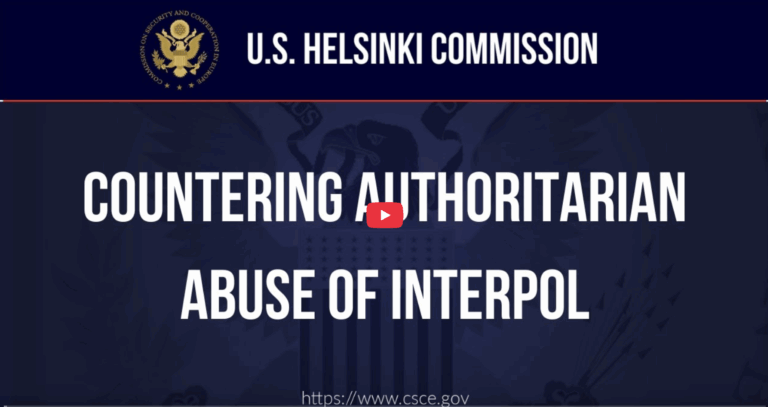 Charlie Magri informa la Commissione Helsinki degli Stati Uniti sugli abusi di INTERPOL e sul TRAP Act