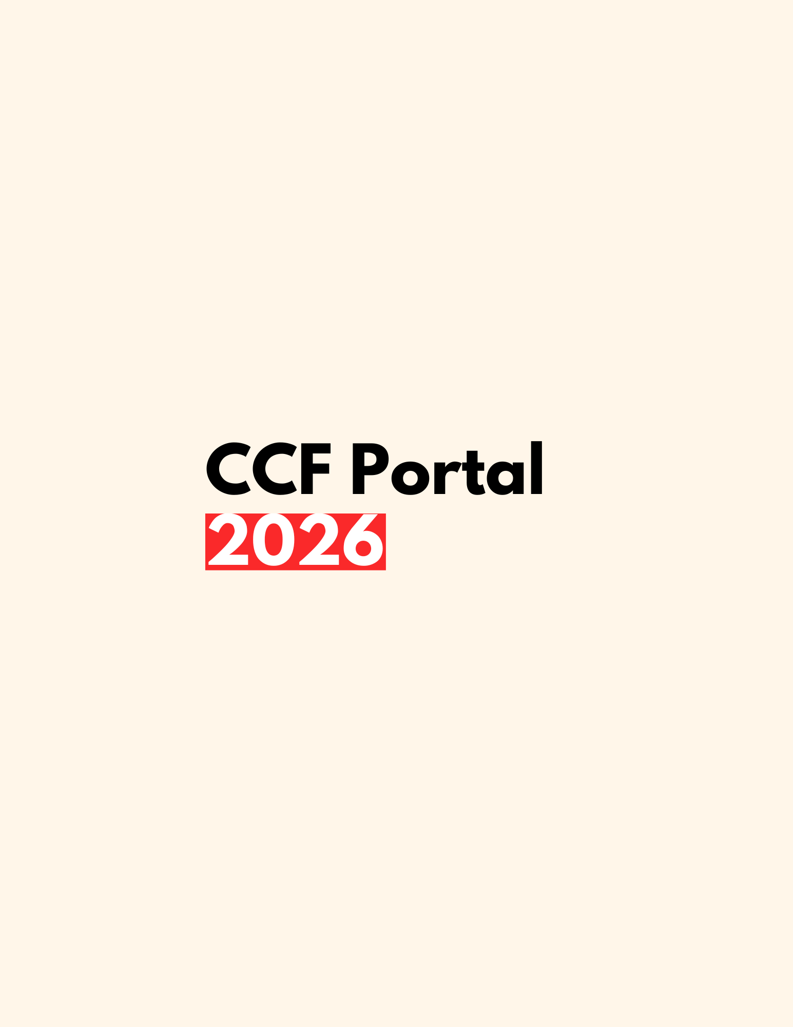 CCF Portal 2026